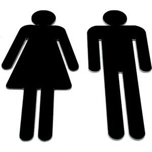 Se-Dizayn Wc Tuvalet Işareti Bayan ve Bay Takım ( 2 Adet ) Kapı Yönlendirme