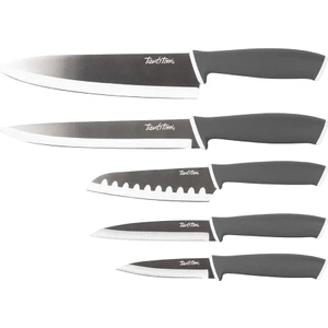 5'li Füme Santoku Bıçak Seti