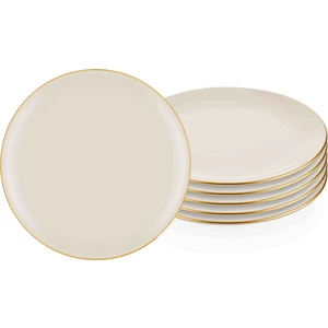 The Mia Basic Servis Tabağı 6'lı Set Krem - 26 cm