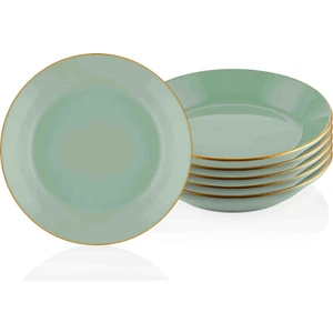 The Mia Basic Yemek Tabağı 6'lı Set Yeşil - 20 cm