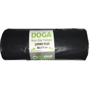Çöp Poşeti Siyah Jumbo Boy 10'lu - 80 x 110 cm