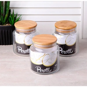 Bambu Kapaklı Kavanoz Baharatlık 500ML 3ADET