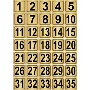 Özarslan Dizayn Metal Kapı Masa Dolap Numarası 35'li Altın