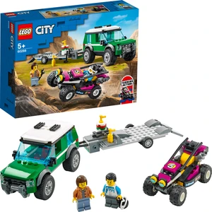City Yarış Arabası Taşıma Aracı 60288 - Çocuklar için Oyuncak Yapım Seti(210 Parça)