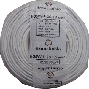 3x1,5mm2 Ttr Kablo 10 m