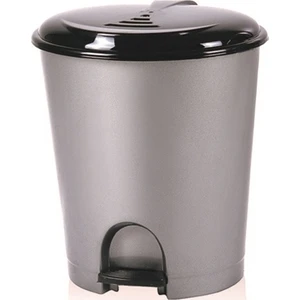Bee Home Pedallı Basmalı Açılır Kapak İç Kovalı Ofis Banyo Mutfak Çöp Kutusu Kovası / 33 Litre / Gri / Plastik / 49x41x38 Cm.