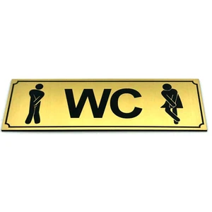 Se-Dizayn Wc Tuvalet Tabelası Bay Bayan Yönlendirme Levhası 5 cm x 15 cm