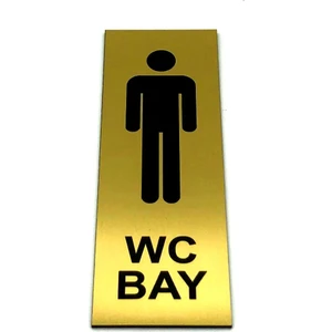 Se-Dizayn Wc Tuvalet Tabelası Bay Kapı Yönlendirme Levhası 5 cm x 15 cm