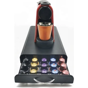 Kapsül Kahve Standı Çekmeceli 50 Kapsul Kapasiteli Nespresso Jacobs Uyumlu