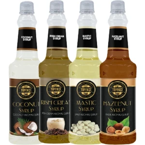 By Tüfekçi 4lü Avantajlı Paket (Hindistan Cevizi, Irish Cream, Damla Sakızlı, Fındık) Şurubu 4*750ML