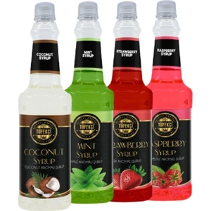By Tüfekçi 4'lü Avanataj Paket ( Çilek Frambuaz Hindistan Cevizi Nane) 750 ml Şurubu