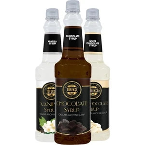 By Tüfekçi 3lü Avantajlı Paket (Beyaz Çikolata Çikolata Vanilya) Şurubu 750 ml