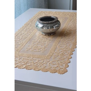 Osmanlı Desen Örme Kısa Runner Örtüsü 40 x 90 cm Sarı