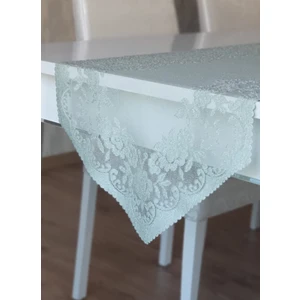 Güllü Desen Örme Runner Örtüsü 40 x 140 cm Fıstık Yeşili