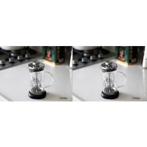 2 Adet Lüx French Press Cam Bitki Çayı&filtre Kahve Demliği 350 ml