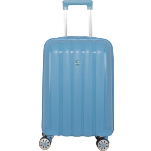 Mçs Lüx Kırılmaz Açık Mavi Kabin Boy Pp Valiz - V305