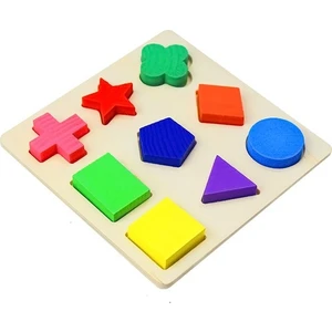 Ahşap Bul-Tak Kavram Geometri Şekil Seti