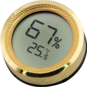 Çelik Hygrometer Dijital Puro Kutusu Sıcaklık ve Nem Ölçer RA53SR