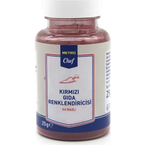 Metro Chef Su Bazlı Kırmızı Gıda Boyası 25 gr