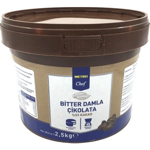 Metro Chef Bitter Damla Çikolata 2,5 kg