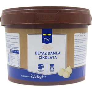 Metro Chef Beyaz Damla Çikolata 2,5 kg