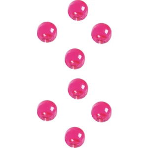 Küre Mıknatıs Renkli Magnet 14 mm 8 Adet Pembe