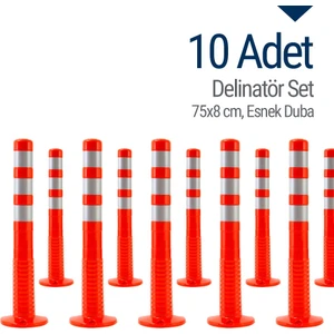 EVX 10`lu Delinatör Set 75 x 8 cm, Esnek Duba
