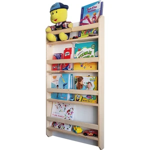 Oyuncak Odası Montessori Çocuk Odası Eğitici Kitaplık Ahşap Duvara Monte , Çocuk Kitaplığı Doğal