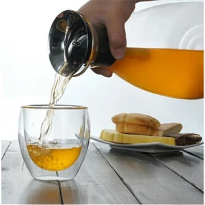 Çift Cidarlı Bambu Kapaklı Bardak 250 ml