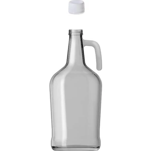 3 Litre Kulplu Galon Cam Şişe Yağlık Plastik Kapaklı Şeffaf Yağdanlık