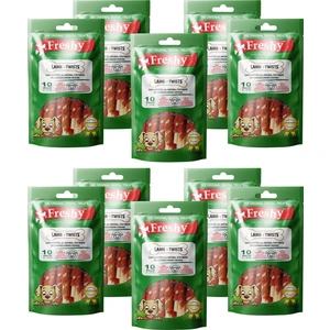 Lamb Twists - Kuzu Etli Burgu Çubuk - 1000 gr - 10'lu Set