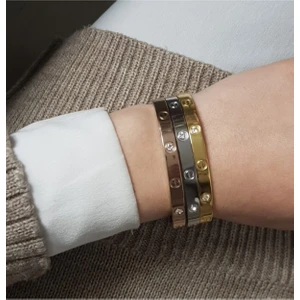 X-lady Accessories Kararmaz Kartier Kombin Çelik Bileklik