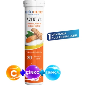 Vit C Vitamini, Çinko ve Zerdeçal Ekstresi 20 Efervesan Tablet