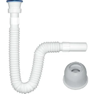 Körüklü Lavabo Sifonu Lavabo Gider Borusu Paslanmaz Süzgeç  Adaptör Conta