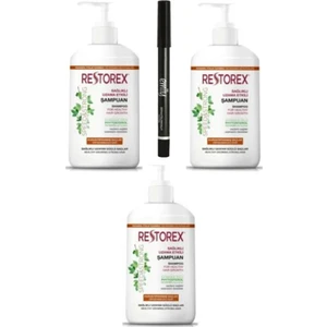 Kuru & Yıpranmış Saçlar Için Onarıcı Bakım Şampuanı 3x1000 ml + Emily 101