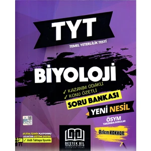 Destek Bil Yayınları TYT Biyoloji Kazanım Odaklı Konu Özetli Soru Bankası