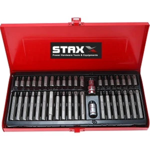 Staxx Power Cr-V Germany Pro 40 Parça Çok Fonksiyonlu Krom Bits Tutucu Soket Adaptör ve Tornavida Seti