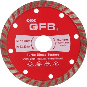 Turbo Elmas Mermer Granit Kesici Disk 180 mm