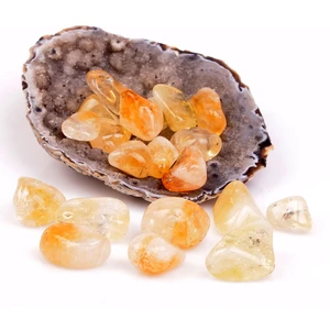 Taş Sandığı Küçük Boy Sitrin Taşı Kütle ( Para Taşı )