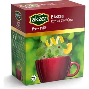 2 Adet Akzer Formmix Ekstra Fit Karışık Bitkisel Çay 120 Süzen Poşet