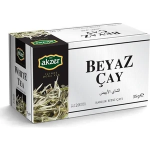 2 Adet Akzer Beyaz Çay 40 Süzen Poşet