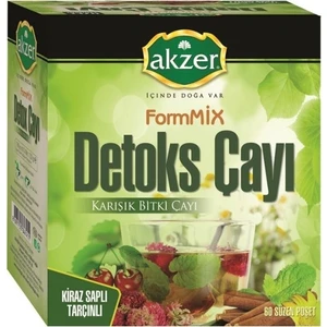2 Adet Akzer Dt-X Kiraz Saplı Tarçınlı Karışık Bitki Çayı 120 Süzen Poşet