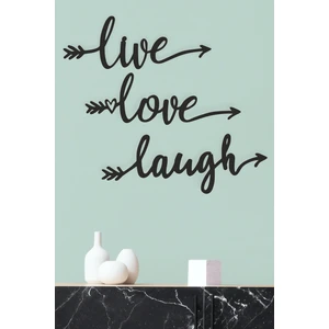 Unt "live Love Laugh" Duvar Dekoru-Süsü, Ahşap Dekoratif Tablo - 1