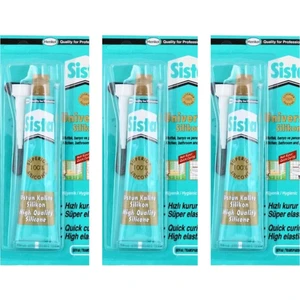 Üniversal Silikon Tüp 50 gr Şeffaf 3'lü