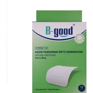 B-Good Hazır Pansuman Örtü 9 X 10 cm 10'lu Nonwoven Yara Örtüsü