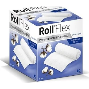 Flex 10 cmX1.5 m Pamuklu Hidrofil Sargı Bezi