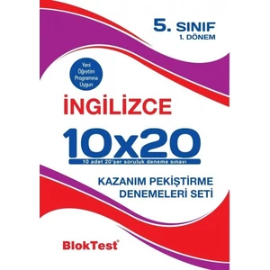 Tudem Yayınları Bloktest 5. Sınıf İngilizce 10x20 Kazanım Pekiştirme Denemeleri 1. Dönem