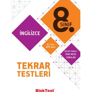 Tudem Yayınları 8. Sınıf Bloktest İngilizce Tekrar Testleri