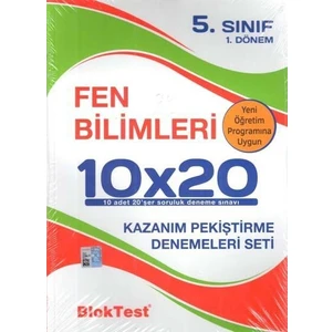 Tudem Yayınları 5. Sınıf 1. Dönem Fen Bilimleri 10x20 Kazanım Pekiştirme Deneme Seti