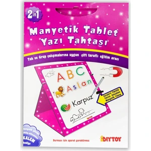 DIYTOY Manyetik Yazı Tahtası Çift Taraflı Yazı Tahtası Pembe